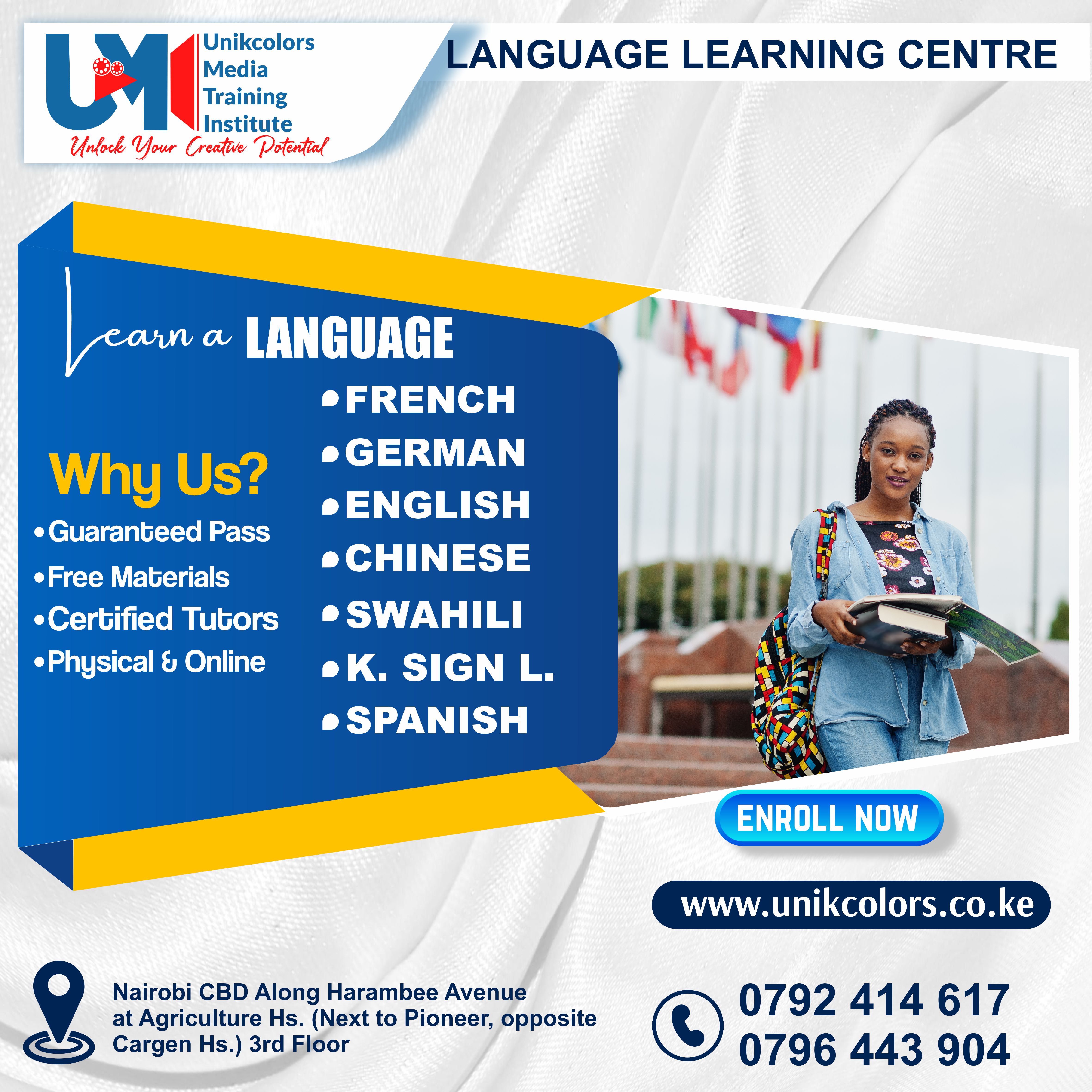 LANGUAGE TRAINING CENTRE - GERMAN | ENGLISH | FRENCH | CHINESE | SPANISH | SWAHILI | KENYA SIGN LANG